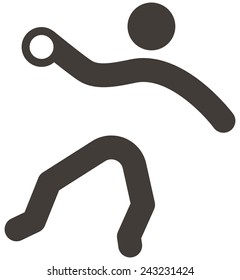 Summer sports icons set - handball icon