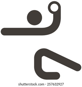 Summer sports icons set - handball icon
