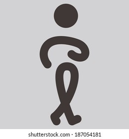 Summer sports icons set - heel-and-toe walk