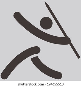 Summer sports icons set -  Javelin throw icon