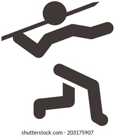 Summer sports icons set -  Javelin throw icon