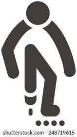 Summer sports icons set - roller skates icon