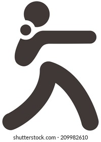 Summer sports icons set - shot put icon
