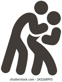 Summer sports icons set - wrestling freestyle icon