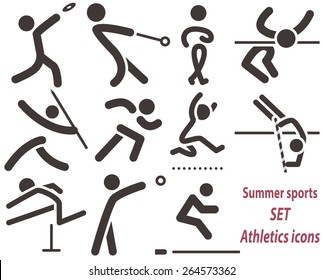 Summer sports icons sets -  set of athletics icons.
All icons are optimized for size 32x32 pixels