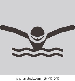 Summer sports icons -  swimming icon