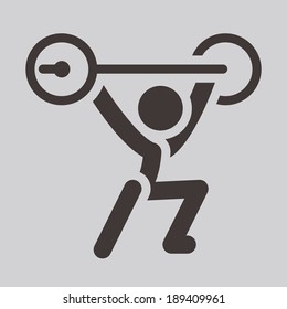 Summer sports icons -  weightlifting icon