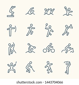 Summer Sports Line Vector Icons