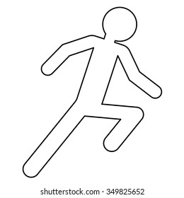 Summer sports vector icon - running.