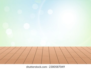 Summer Spring Background. Green Natural background During Spring Time. Vector Illustration.