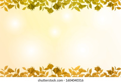 Summer Spring Blooming Flower Nature with Golden Yellow Background