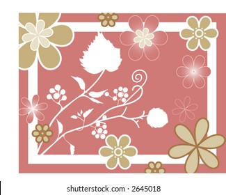 summer and spring flower frame vector