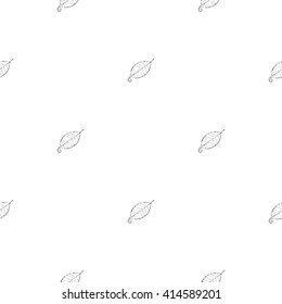 Summer or spring fragile monochrome leaves background vector illustration. Seamless pattern