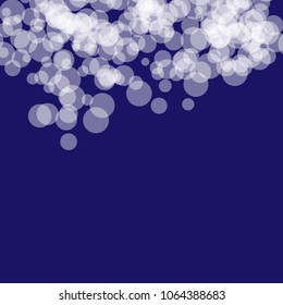Summer spring pastel blue sky blurred background. Festive defocused blur lights. Easter soft colors bokeh. Abstract fairy meadow illustration. Ecology concept for your graphic design, banner.