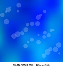 Summer spring pastel blue sky blurred background. Festive defocused blur lights. Easter soft colors bokeh. Abstract fairy meadow illustration. Ecology concept for your graphic design, banner.