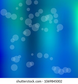 Summer spring pastel blue sky blurred background. Festive defocused blur lights. Easter soft colors bokeh. Abstract fairy meadow illustration. Ecology concept for your graphic design, banner.