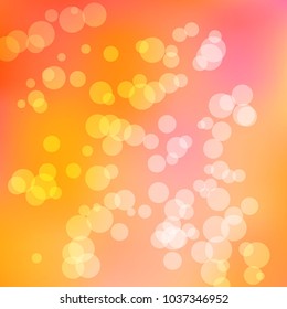 Summer spring pastel blurred background. Easter soft colors bokeh. Abstract fairy meadow illustration.Yellow, orange, pink nature wallpaper. Ecology concept for your graphic design, banner or poster.