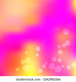Summer spring pastel blurred background. Easter soft colors bokeh. Abstract fairy meadow illustration.Yellow, orange, pink nature wallpaper. Ecology concept for your graphic design, banner or poster.