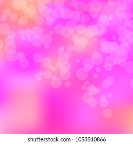 Summer spring pastel blurred background. Easter soft colors bokeh. Abstract fairy meadow illustration. Pink, orange nature wallpaper. Ecology concept for your graphic design, banner or poster.