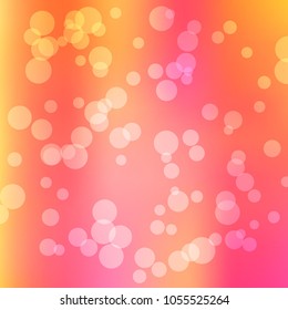 Summer spring pastel blurred background. Easter soft colors bokeh. Abstract fairy meadow illustration.Yellow, orange, pink nature wallpaper. Ecology concept for your graphic design, banner or poster.