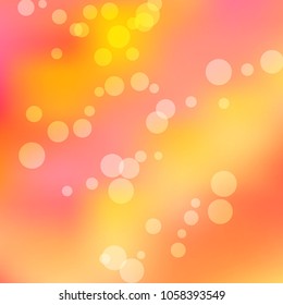 Summer spring pastel blurred background. Easter soft colors bokeh. Abstract fairy meadow illustration.Yellow, orange, pink nature wallpaper. Ecology concept for your graphic design, banner or poster.