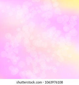 Summer spring pastel blurred background. Easter soft colors bokeh. Abstract fairy meadow illustration. Pink, orange nature wallpaper. Ecology concept for your graphic design, banner or poster.