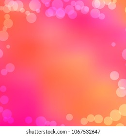 Summer spring pastel blurred background. Easter soft colors bokeh. Abstract fairy meadow illustration.Yellow, orange, pink nature wallpaper. Ecology concept for your graphic design, banner or poster.