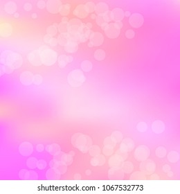 Summer spring pastel blurred background. Easter soft colors bokeh. Abstract fairy meadow illustration. Pink, orange nature wallpaper. Ecology concept for your graphic design, banner or poster.
