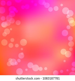 Summer spring pastel blurred background. Easter soft colors bokeh. Abstract fairy meadow illustration.Yellow, orange, pink nature wallpaper. Ecology concept for your graphic design, banner or poster.
