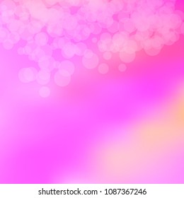 Summer spring pastel blurred background. Easter soft colors bokeh. Abstract fairy meadow illustration. Pink, orange nature wallpaper. Ecology concept for your graphic design, banner or poster.