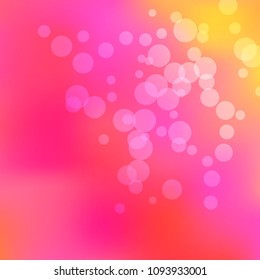 Summer spring pastel blurred background. Easter soft colors bokeh. Abstract fairy meadow illustration.Yellow, orange, pink nature wallpaper. Ecology concept for your graphic design, banner or poster.