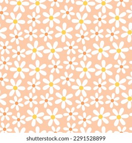 summer, spring pattern with flowers- vector illustration