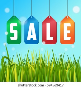 Summer. Spring. Sale. Vector illustration