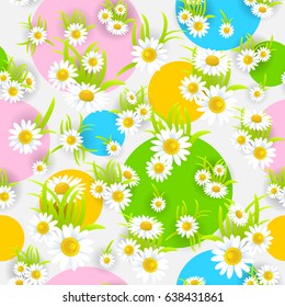 Summer or spring template for design banner,ticket, leaflet, card, poster and so on. Abstract floral seamless pattern.