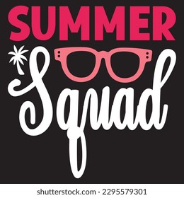 Summer Squad SVG Design Vector File.