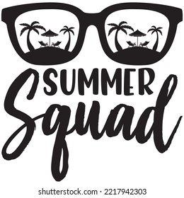 Summer Squad T-shirt Design Vector File.