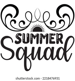 Summer Squad T-shirt Design Vector File.