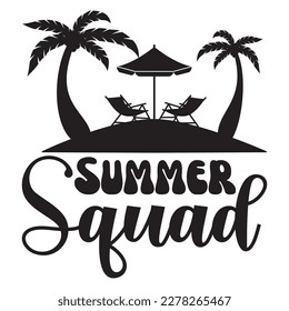 Summer Squad T-shirt Design Vector File