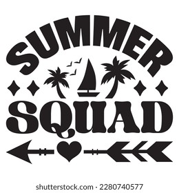 Summer Squad T-shirt Design Vector File