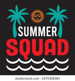 Summer Squad T-shirt Design Vector File