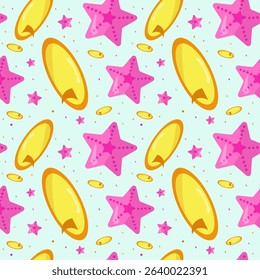 summer with starfish vector seamless pattern background wallpaper fabric textile