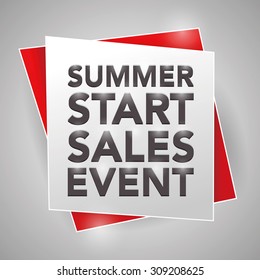 SUMMER START SALES EVENT, poster design element