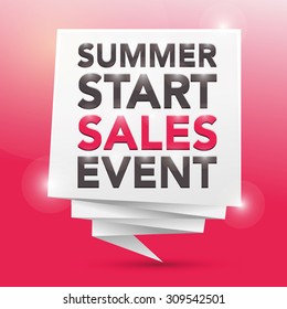 SUMMER START SALES EVENT, poster design element