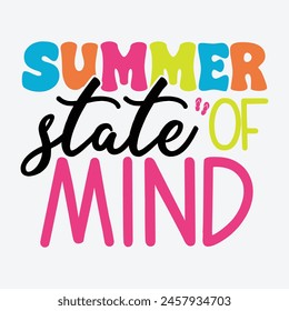 
Summer State Of Mind Sublimation T-Shirt Design