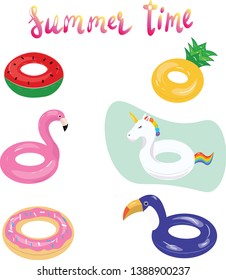 Summer stick vector illustration on white background. Concept for print, logo, web design, icon , stickers