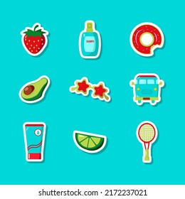 Summer Sticker Set Collection Design