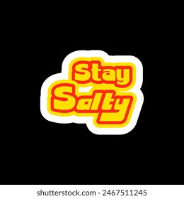 Summer sticker "Stay Salty" vector design element