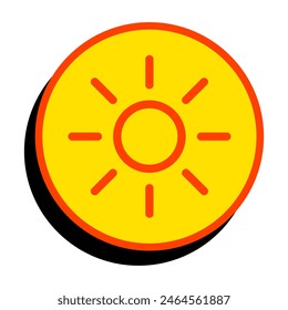 Sommeraufkleber, Sun Label helle Farben. Vektorillustration