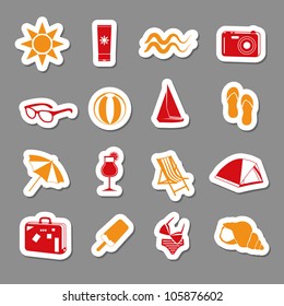 summer stickers collection