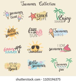 Summer Stickers Collection - vector eps10